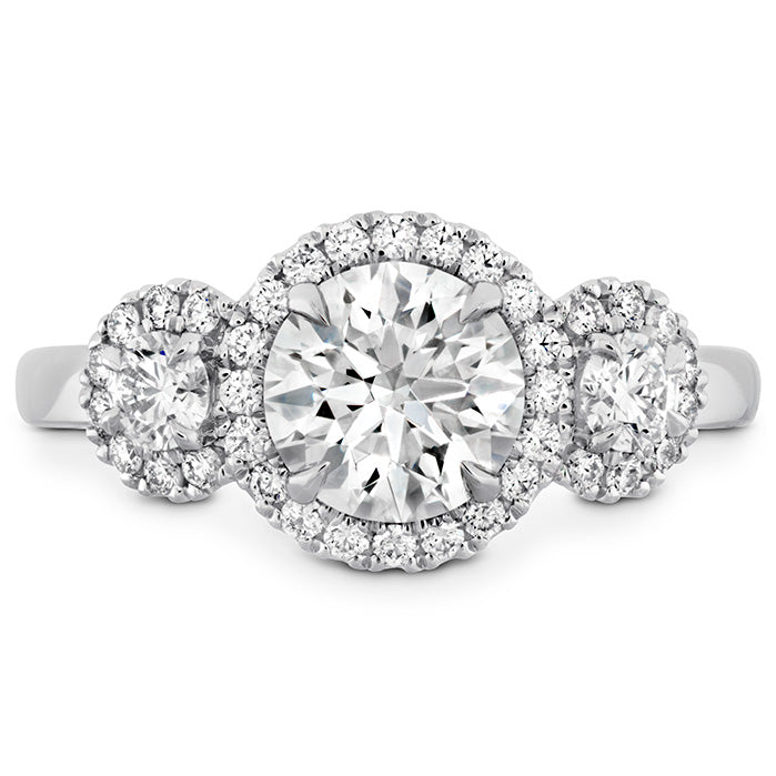 Integrity HOF Three Stone Metal Engagement Ring