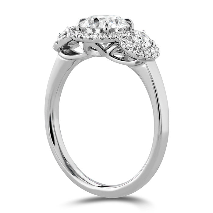 Integrity HOF Three Stone Metal Engagement Ring