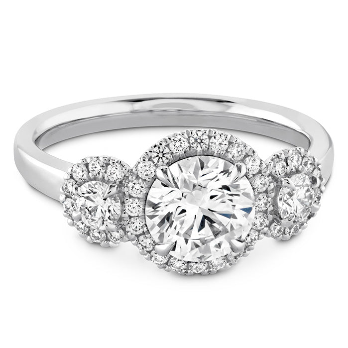 Integrity HOF Three Stone Metal Engagement Ring