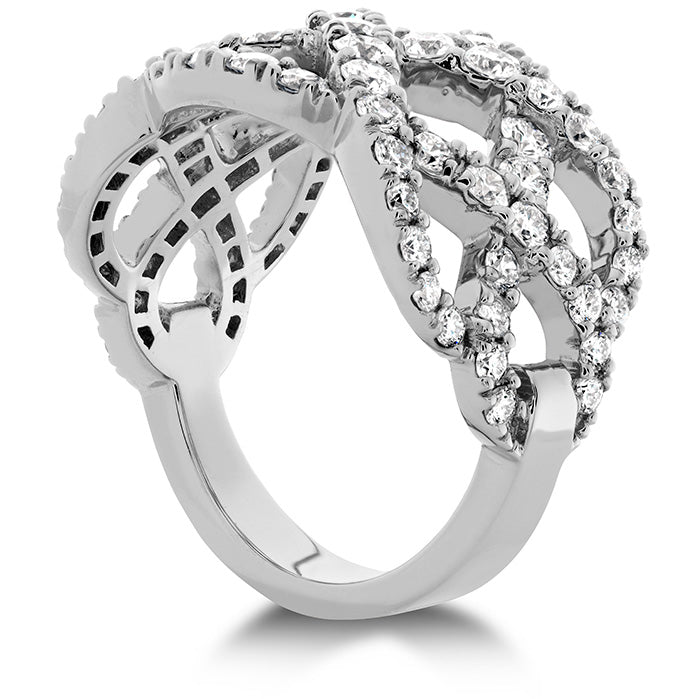 Intertwining Diamond Right Hand Ring