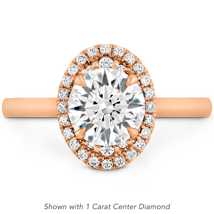 Juliette Oval Halo Engagement Ring