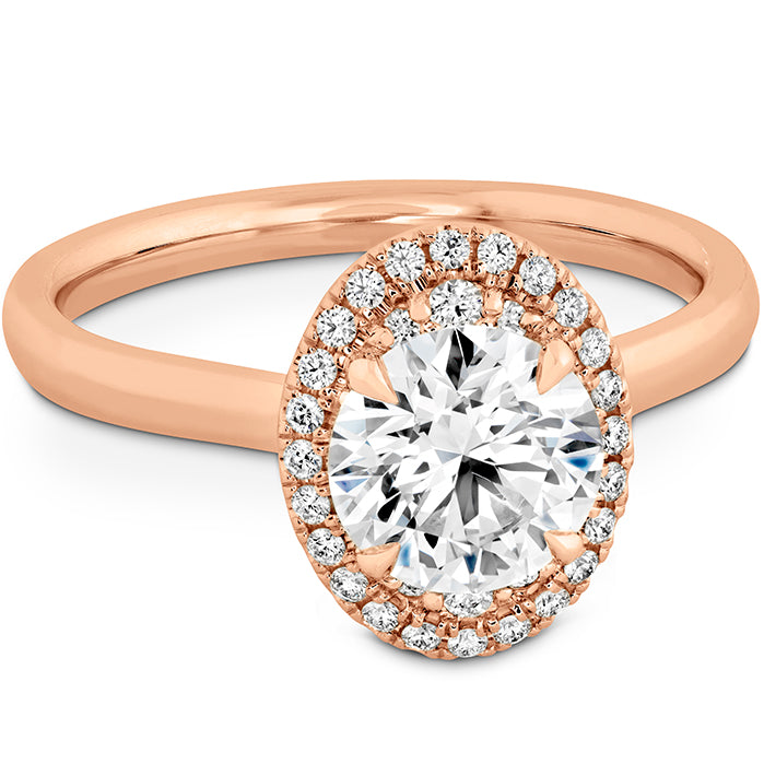 Juliette Oval Halo Engagement Ring