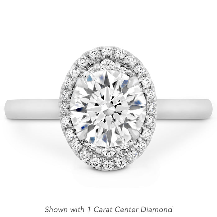 Juliette Oval Halo Engagement Ring