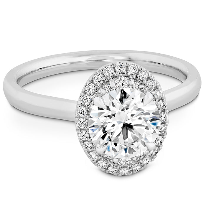 Juliette Oval Halo Engagement Ring