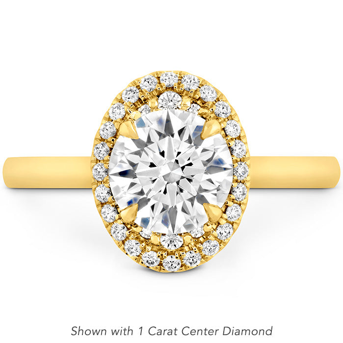 Juliette Oval Halo Engagement Ring