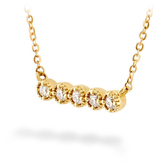 Liliana Milgrain Diamond Bar Necklace