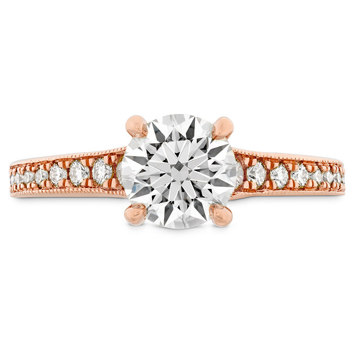 Liliana Milgrain Engagement Ring - Dia Band