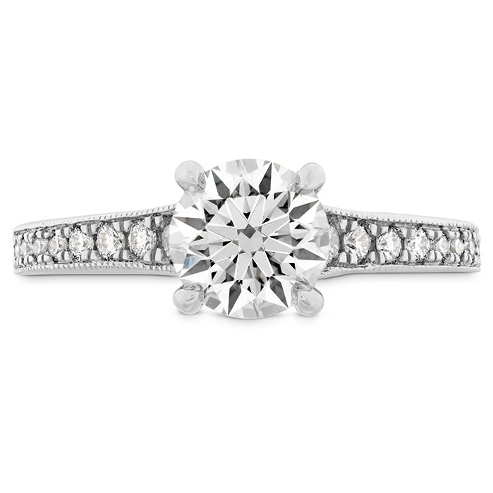 Liliana Milgrain Engagement Ring - Dia Band