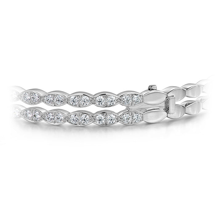 Lorelei Floral Dia Double Twist Bangle