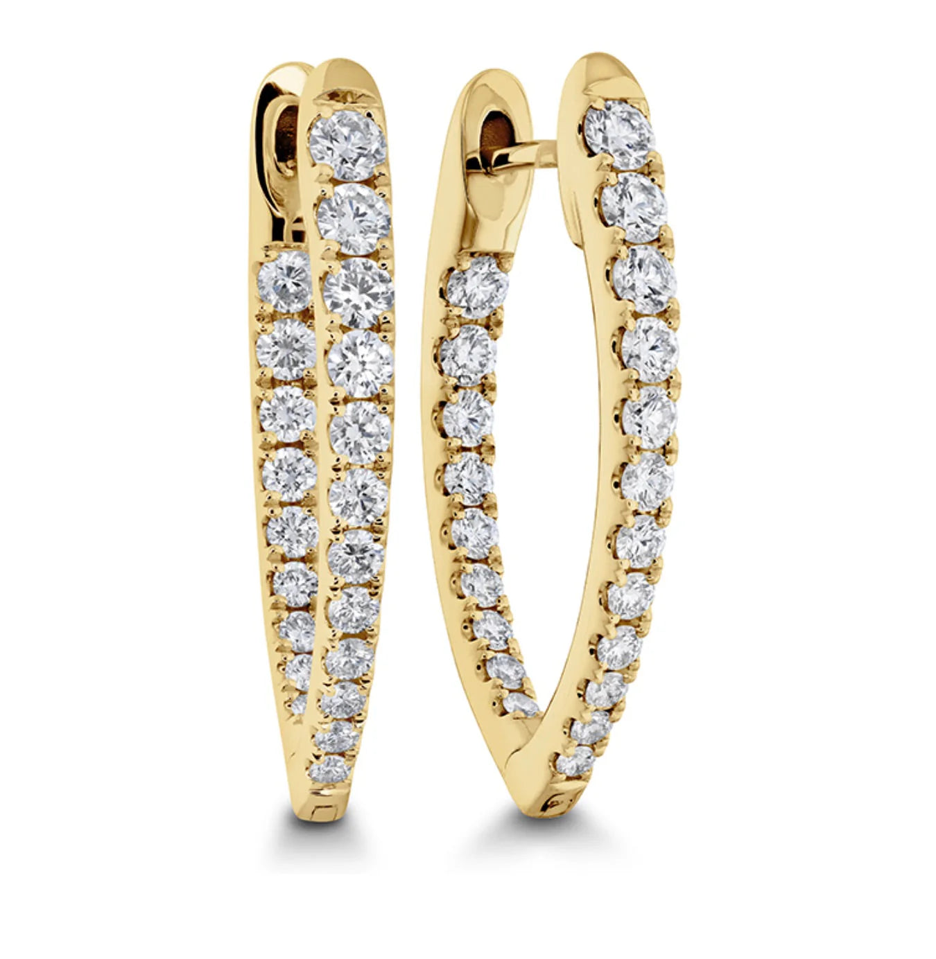 Mariposa Celestial Collection .749ctw Comet Diamond GH/SI Hoops in 18kw