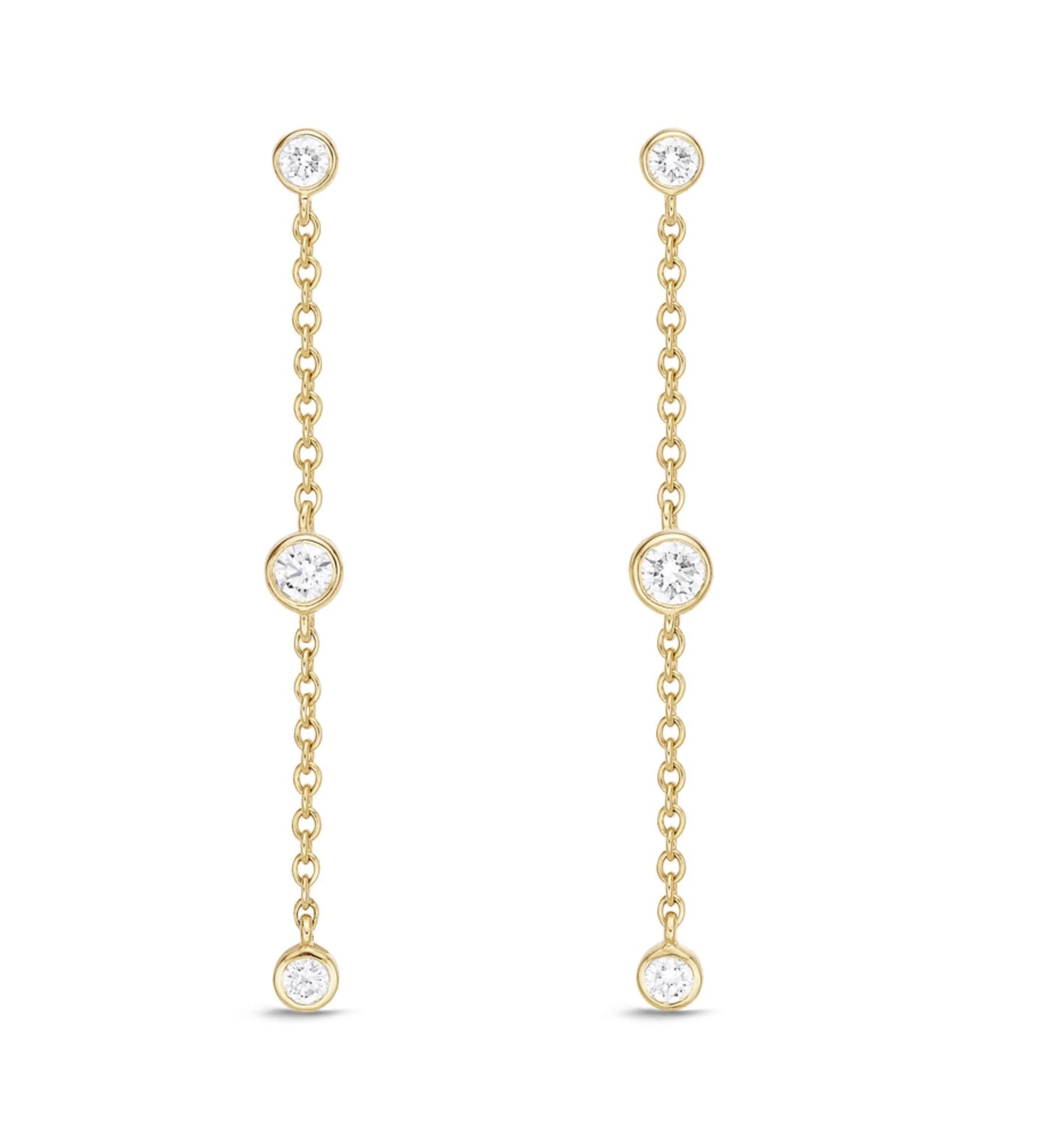 Mariposa Celestial Orbital Diamond .27ctw Drop earrings in 18K