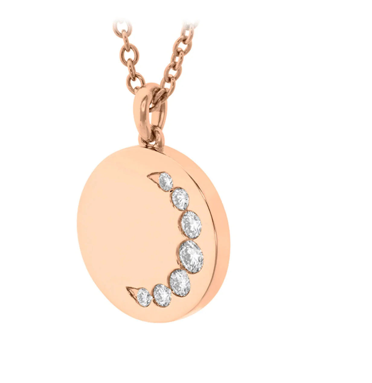 Mariposa Celestial Luna Crescent Medallion .12 ctw. Diamond Pendant