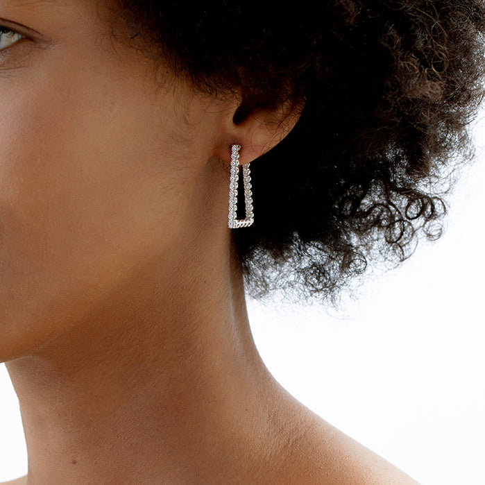 Signature Open Triangle Hoop - Medium