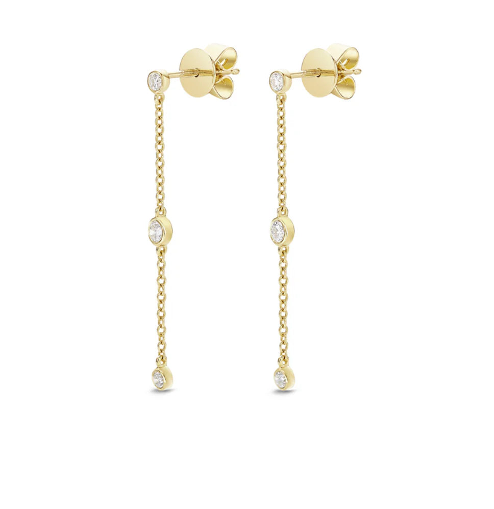 Mariposa Celestial Orbital Diamond .27ctw Drop earrings in 18K