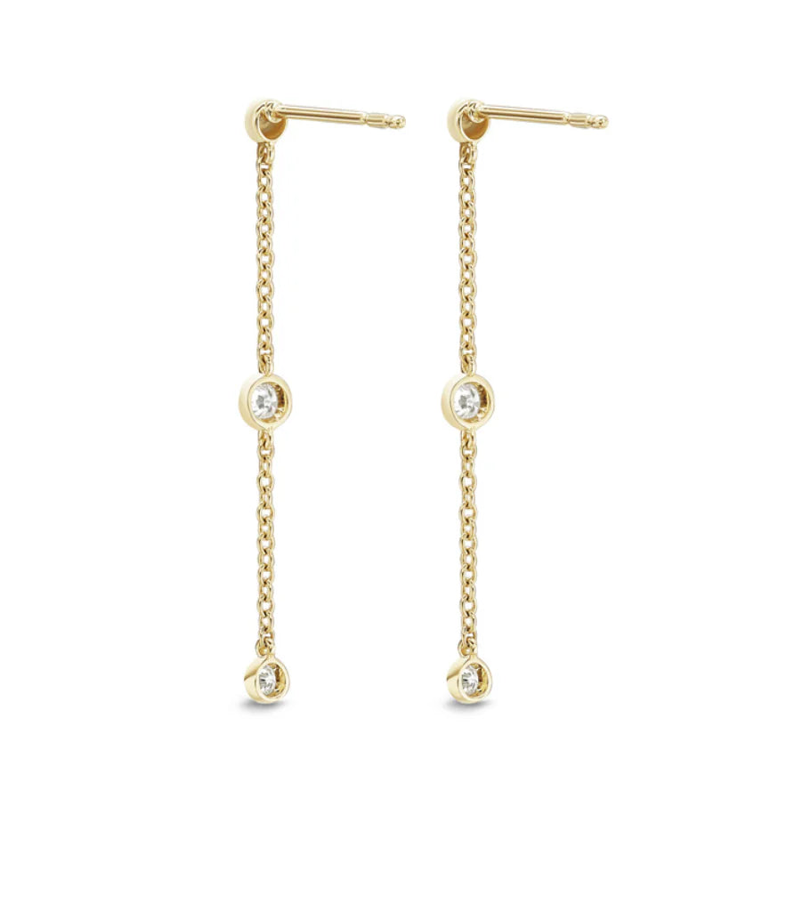 Mariposa Celestial Orbital Diamond .27ctw Drop earrings in 18K
