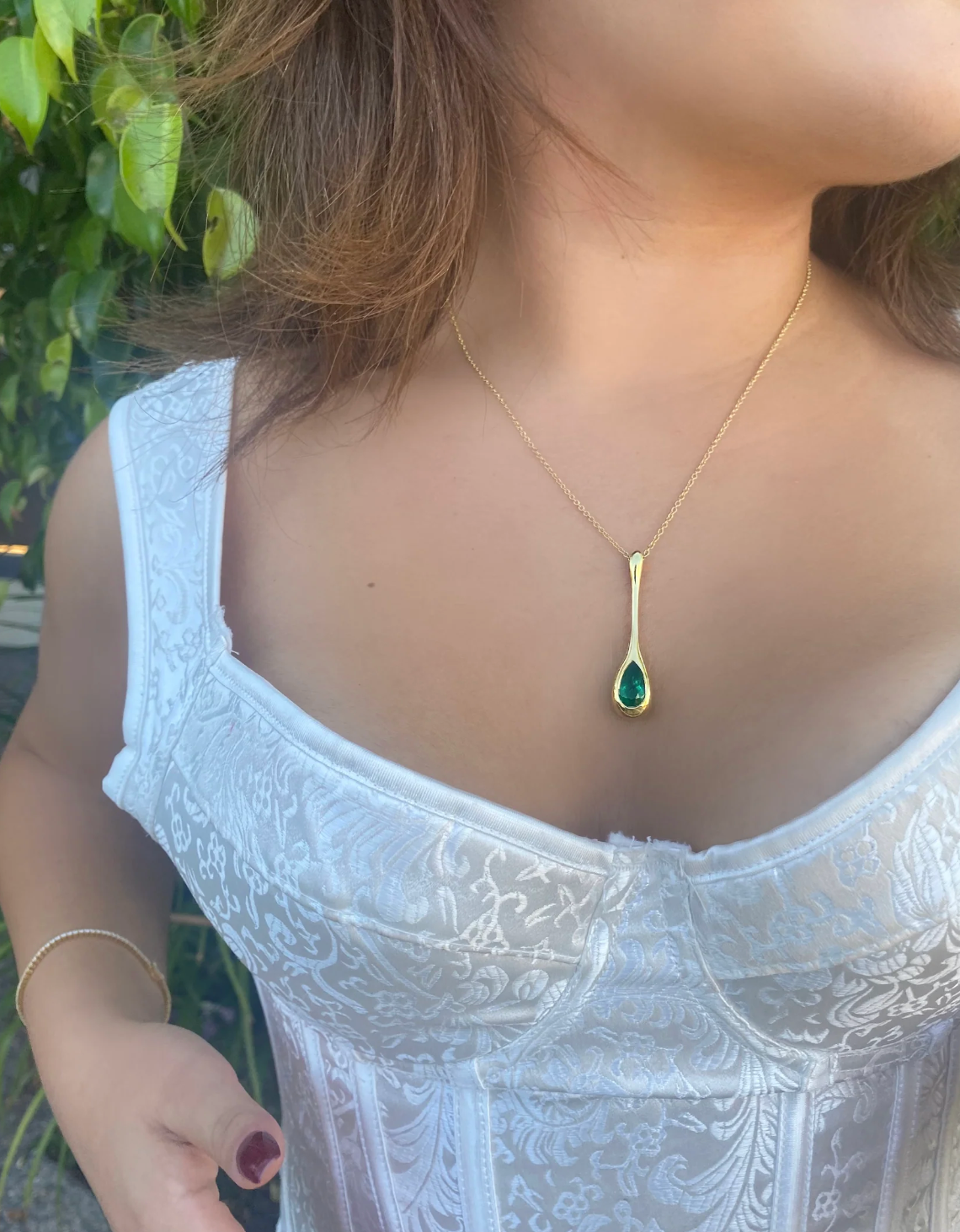 Mariposa H20 Emerald Pear Shape Pendant