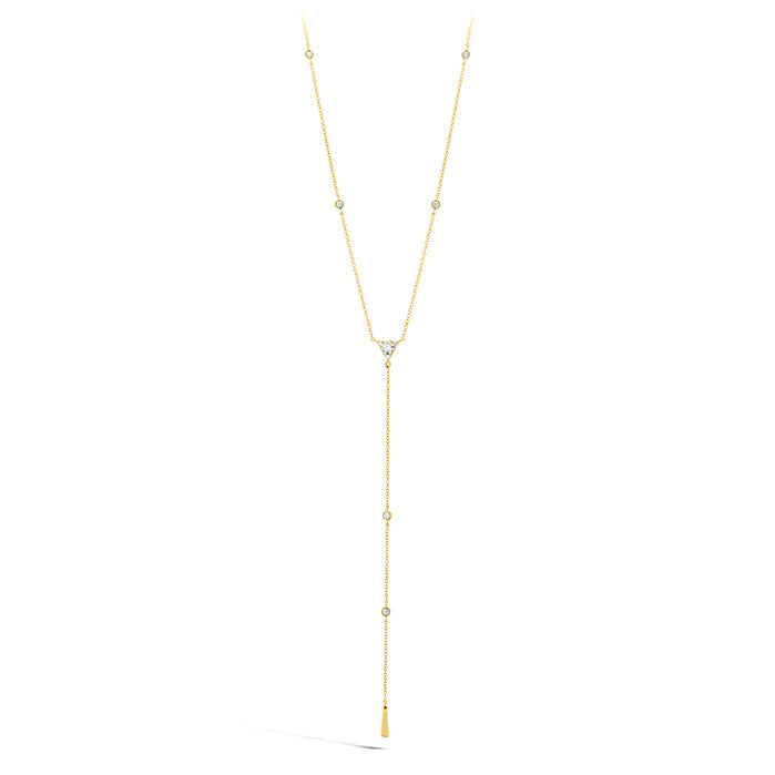 Triplicity Triangle Lariat Necklace