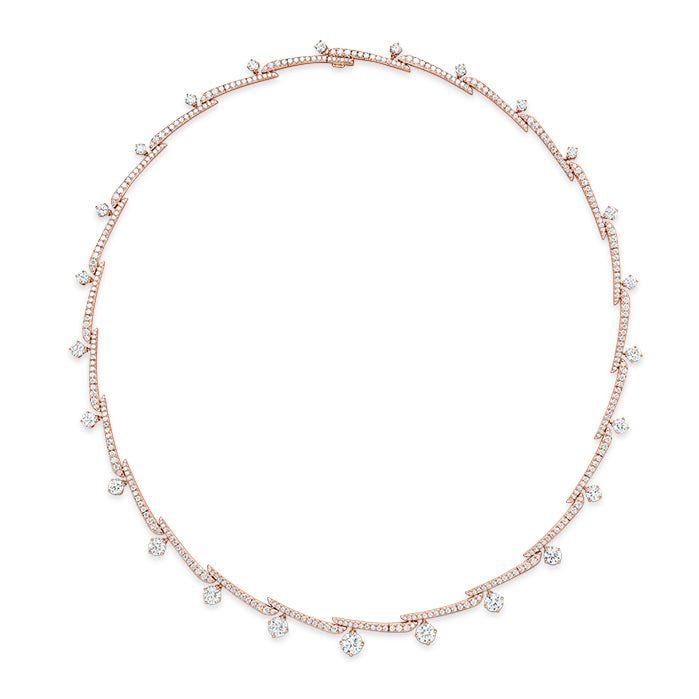Vela Crossover Pavé Necklace