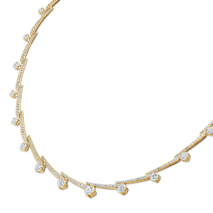 Vela Crossover Pavé Necklace