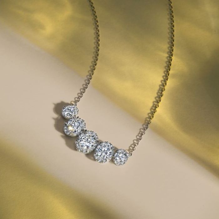 Ellipse Diamond Necklace