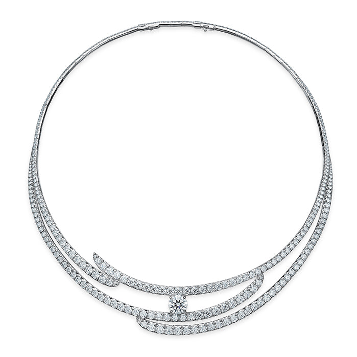 Vela French Cut Pavé Collar