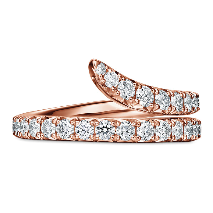 Vela Double Row Pavé Ring