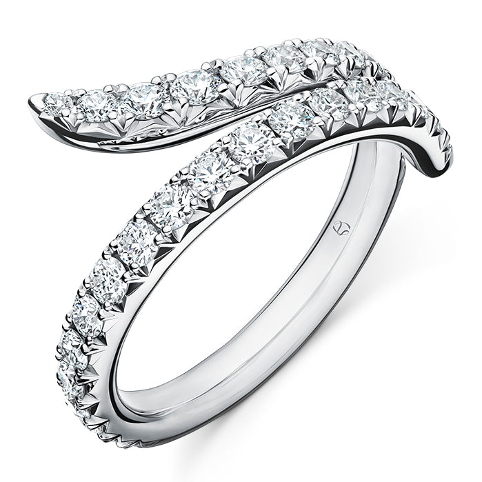 Vela Double Row Pavé Ring