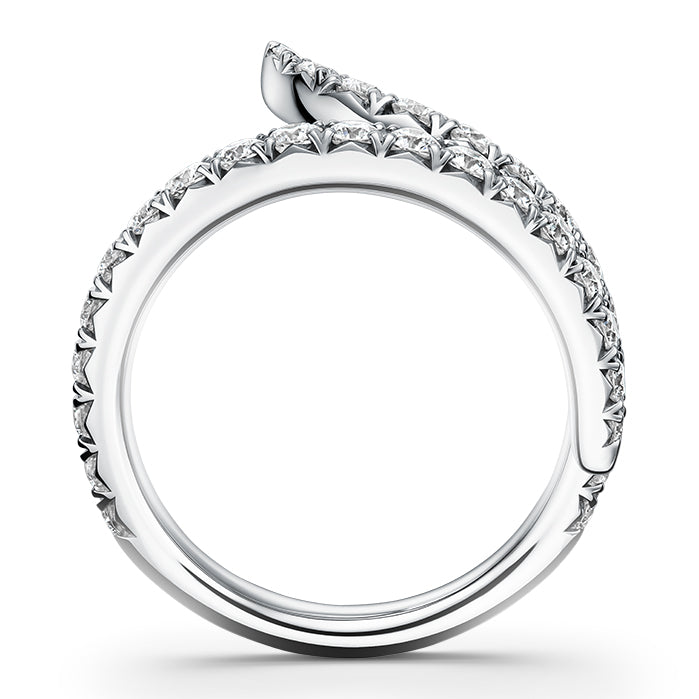 Vela Double Row Pavé Ring