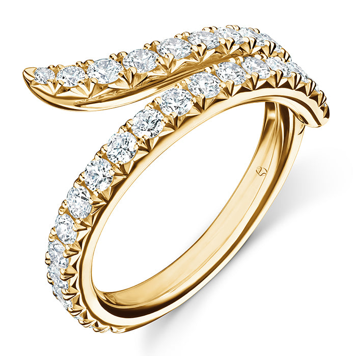 Vela Double Row Pavé Ring