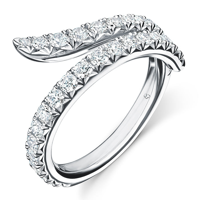 Vela Double Row Pavé Ring