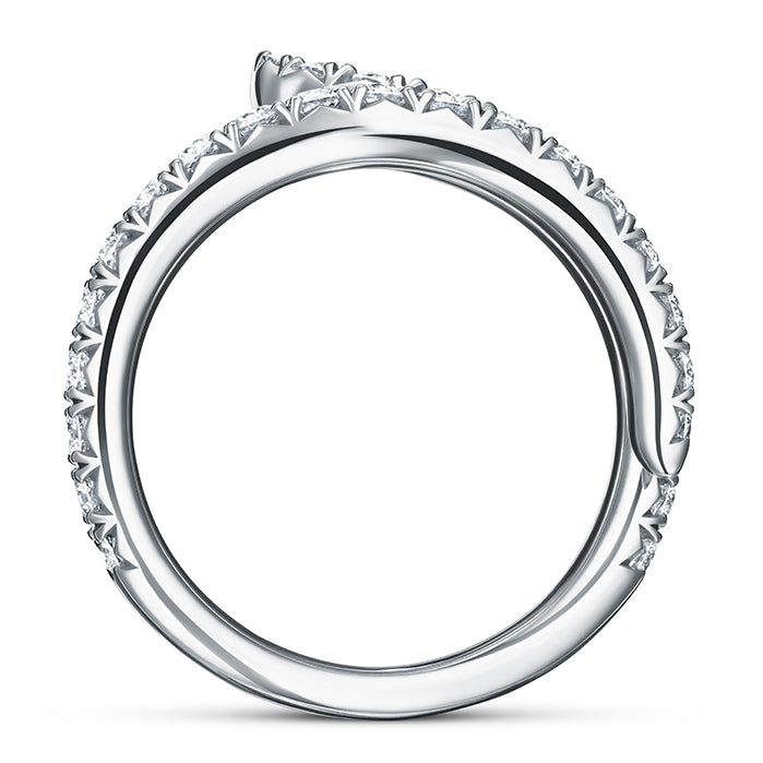 Vela Double Row Pavé Ring