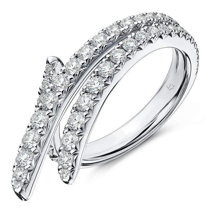Vela Triple Row Pavé Ring