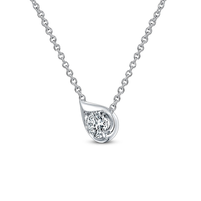 Lu Droplet Pendant 0.30-0.50 in 18K