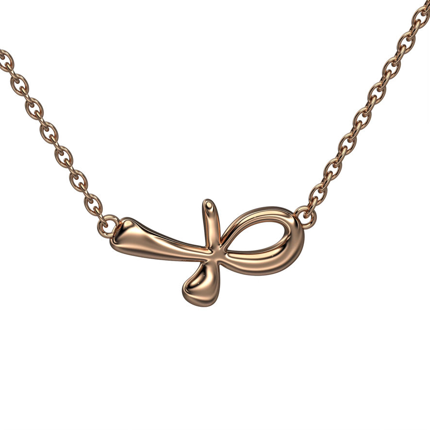 Mariposa Happy Ankh 18K RG Pendant