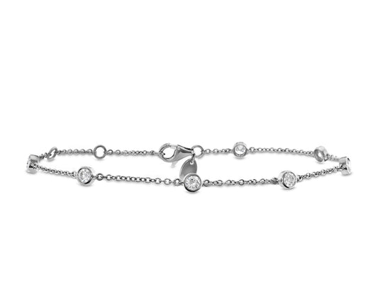 Mariposa Celestial 18k Orbital 7 stone diamond bracelet D 0.55ctw