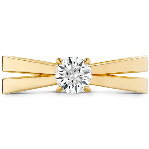 Hearts On Fire Destiny Split Shank Solitaire Diamond Engagement Ring