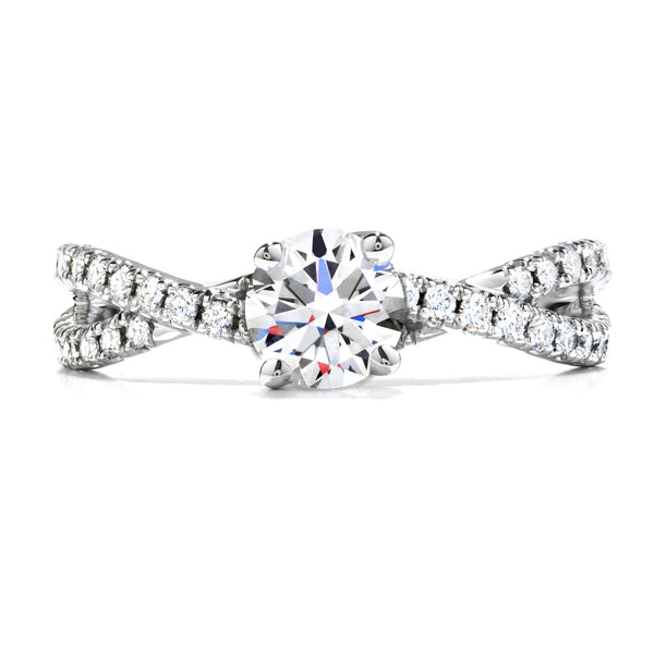 Hearts On Fire Envelope Twist Solitaire Engagement Ring