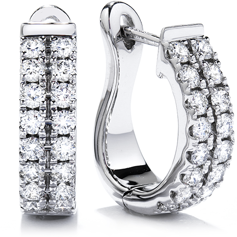 Hearts On Fire Classic Double Row Hoop Diamond Earrings