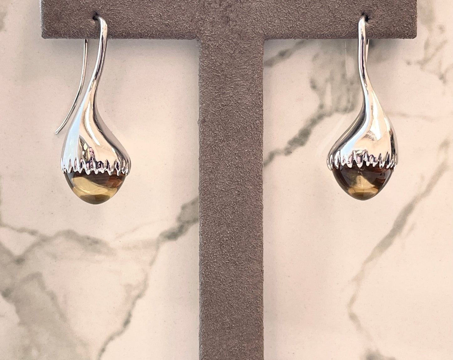 Mariposa H20 Yellow Beryl 15.61 ctw. Cabochon Drop Earrings