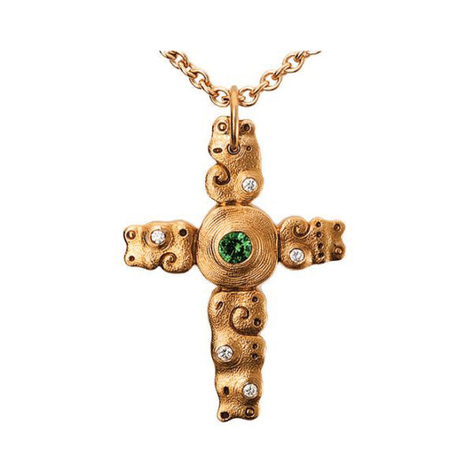 Alex Sepkus Swirl Cross Necklace - M-101R