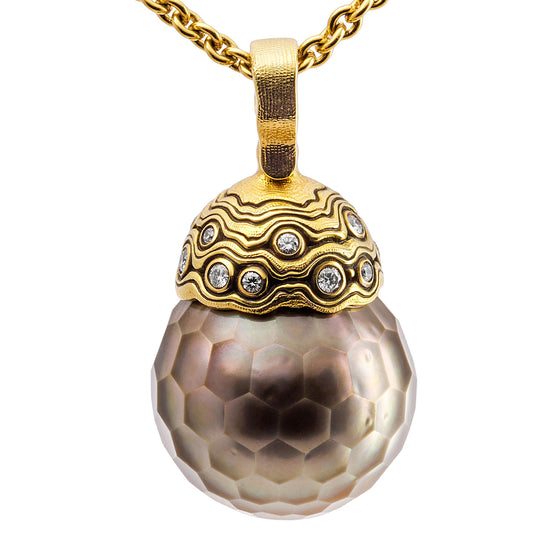 Alex Sepkus Diamond Pearl Cap and Bail - M-15M