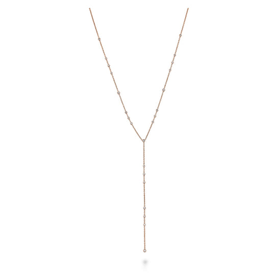 Mariposa Celestial Orbital bezel set .43 ctw. Diamond Lariat Necklace
