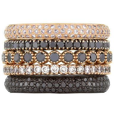 Mariposa Stackable Simple Elegance Diamond Stack Ring Set