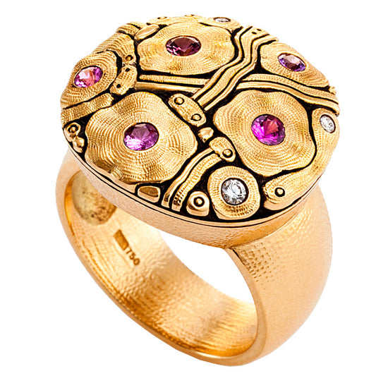Alex Sepkus Summer Flowers Dome Large Ring - R-190RSA