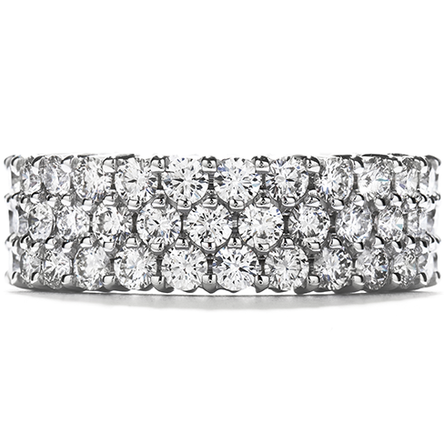 Hearts On Fire Triple Row Eternity Band Right Hand Diamond Ring