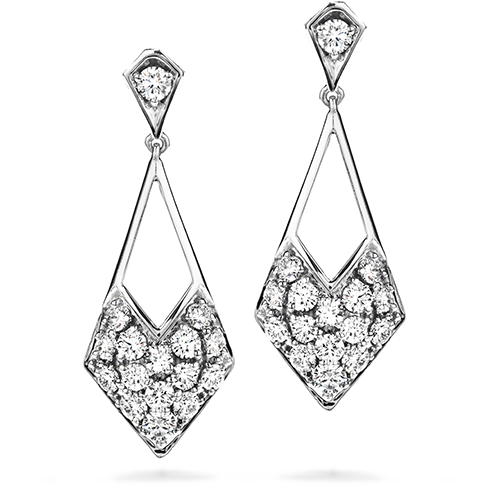 Hearts On Fire Silk Pave Diamond Shape Drop Earrings