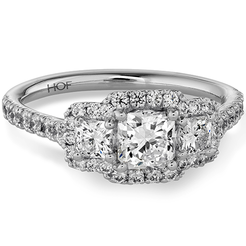 Hearts On Fire Transcend Three-Stone Dream Engagement Ring