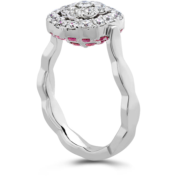 Hearts On Fire Lorelei Diamond and Ruby Floral Flip Ring
