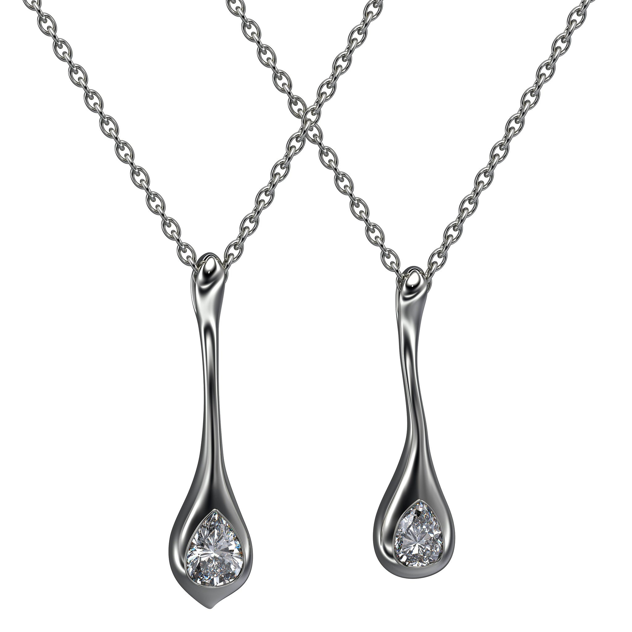 Mariposa H20 Diamond .58 ct. Pear Shape Pendant