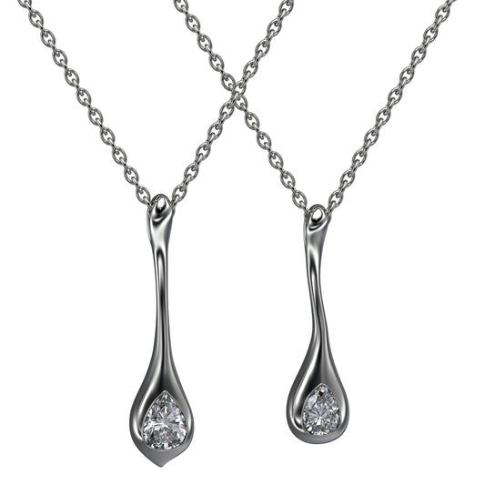 Mariposa H20 Diamond .58 ct. Pear Shape Pendant
